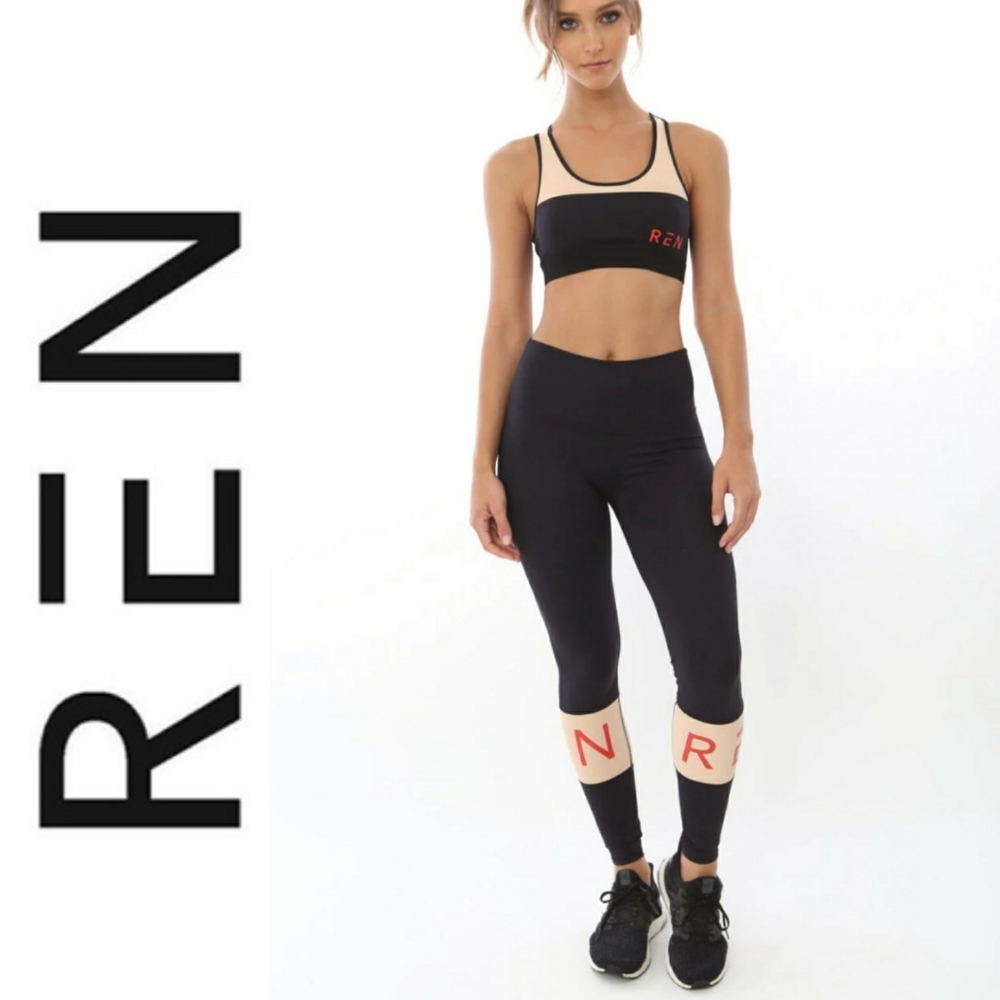 REN Active Black High Waist Leggings NWT
